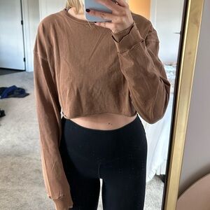 Joah Brown Cropped Long Sleeve